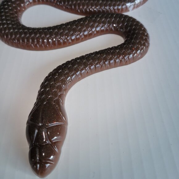 SNAKE winder BROWN Resin Figurine NEW collectible animal reptile GARDEN HOME - Picture 2 of 3